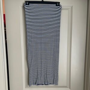 Navy and White Striped Women's Strapless Dress